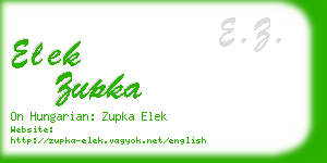 elek zupka business card